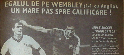 11 septembrie 1985, Anglia – România 1-1